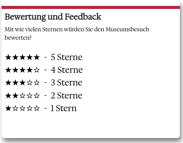 Grafik des Bewertungstool